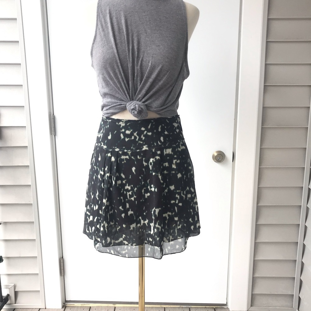 GAP Green and Black Printed Skirt